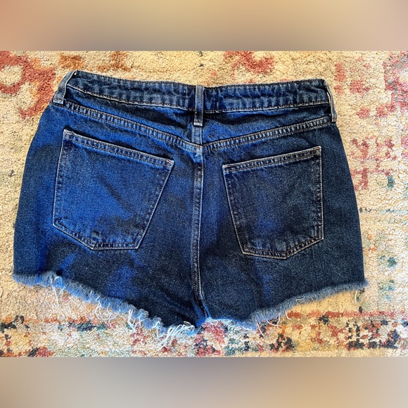 Forever 21 Womens Blue Cut Offs Raw Hem Jean Shorts Size 28 - Picture 2 of 4